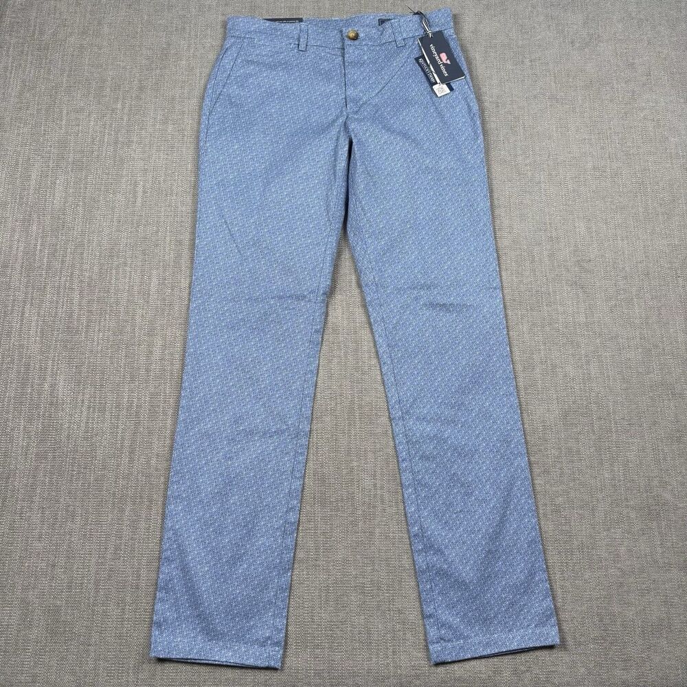 NWT Vineyard Vines 146th Kentucky Derby Breaker Pants 30x32 Jake Blue Rose Print